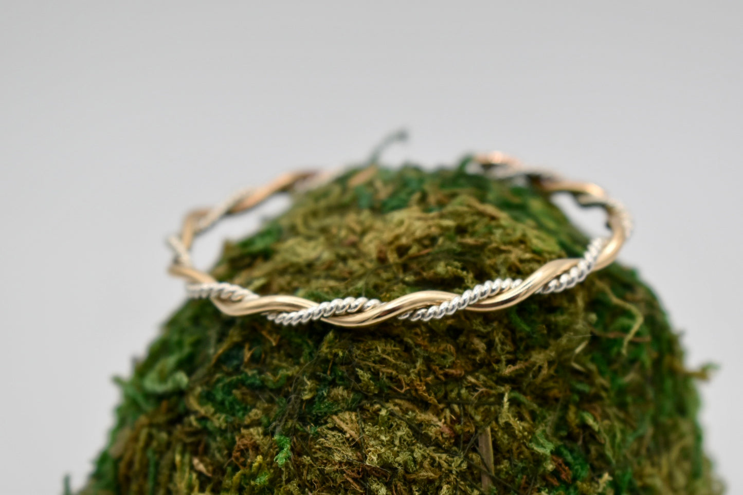 Gold & Textured Silver Twist