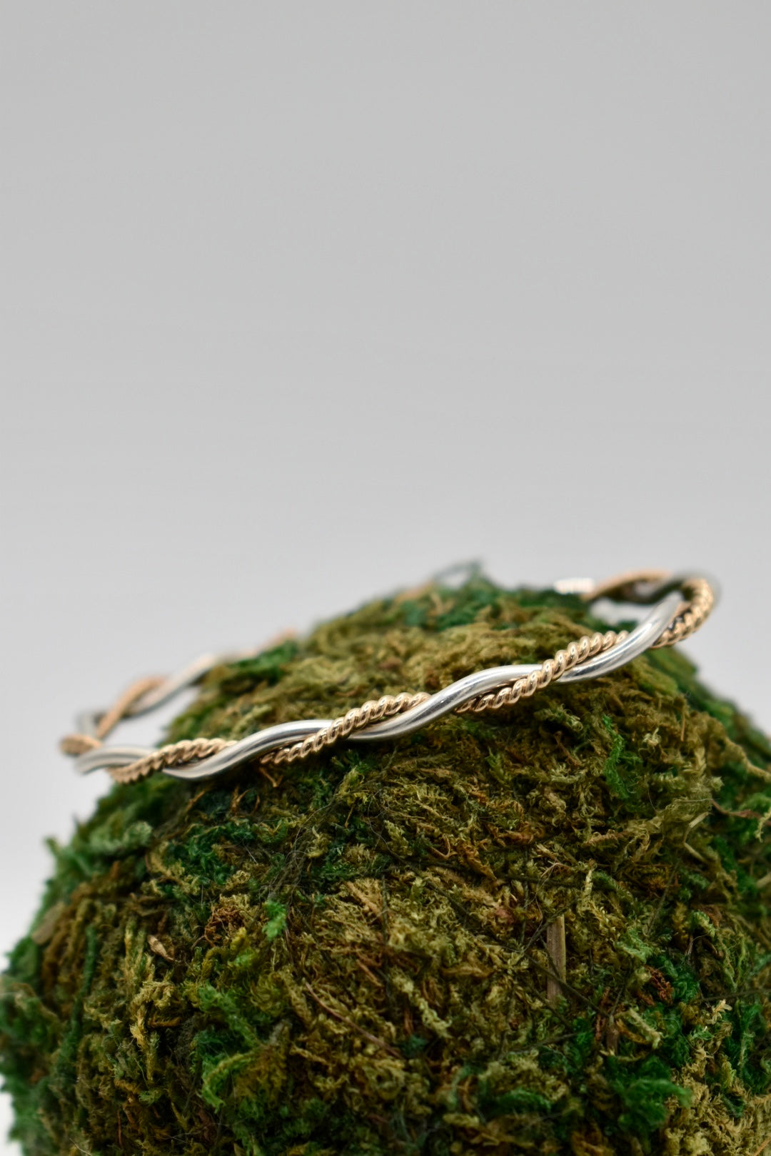Silver & Textured Gold Twist