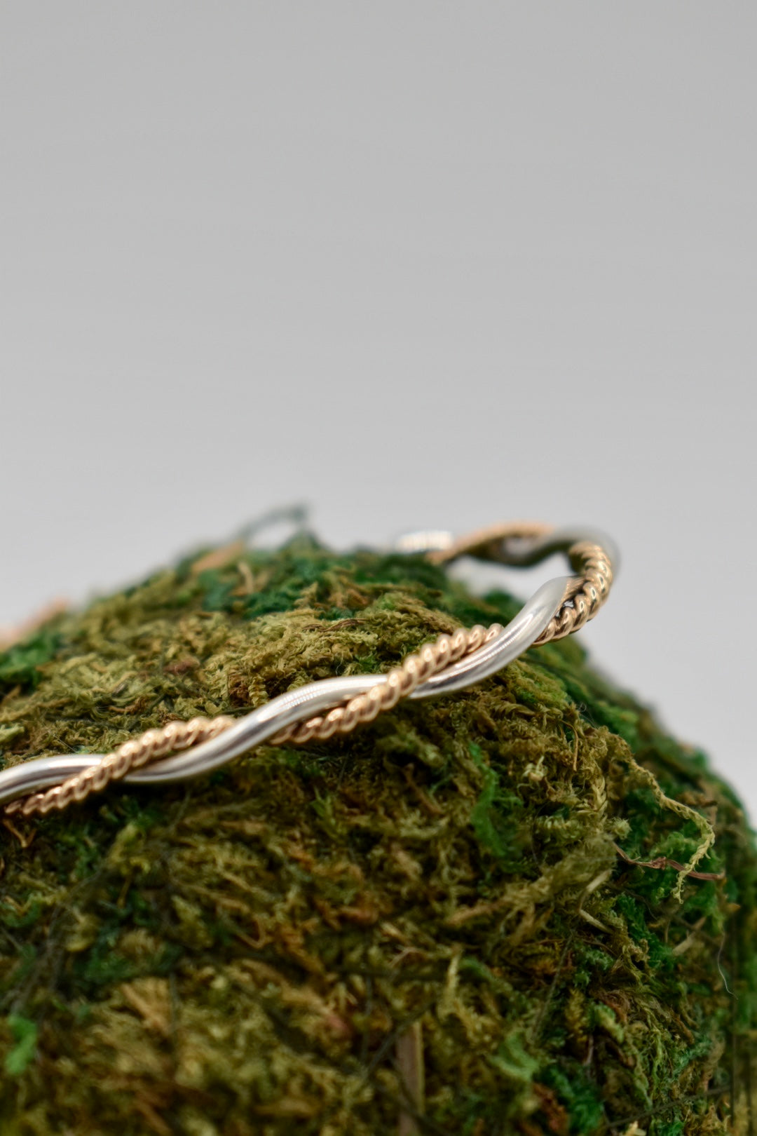 Silver & Textured Gold Twist