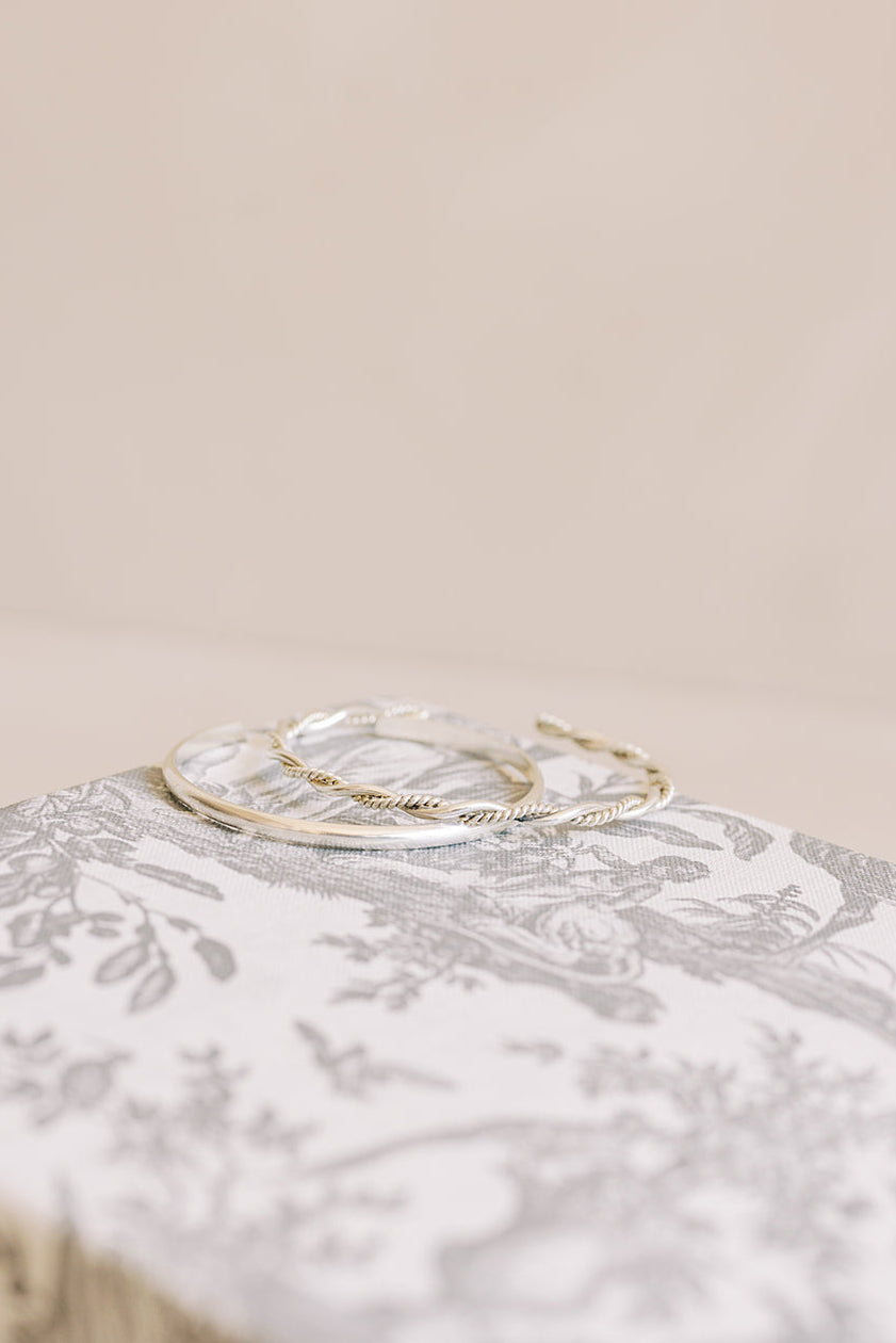 Silver & Textured Silver Twist