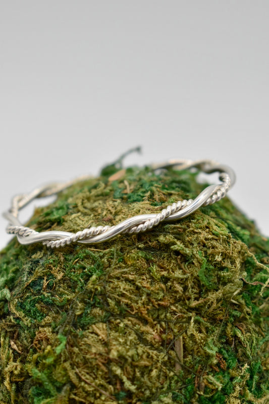 Silver & Textured Silver Twist