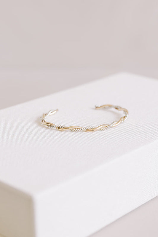 Gold & Textured Silver Twist