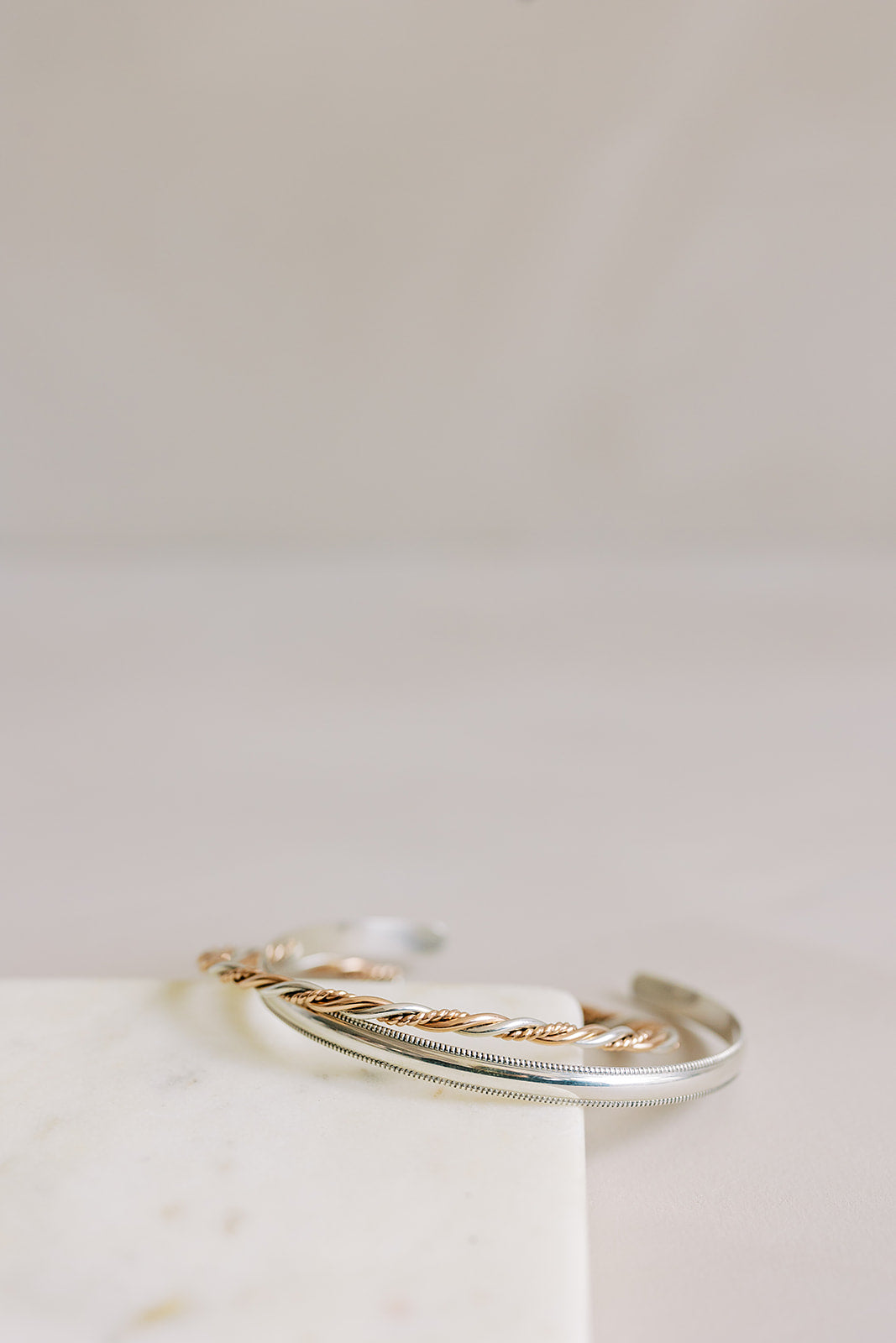 Double Rose Gold & Silver Twist